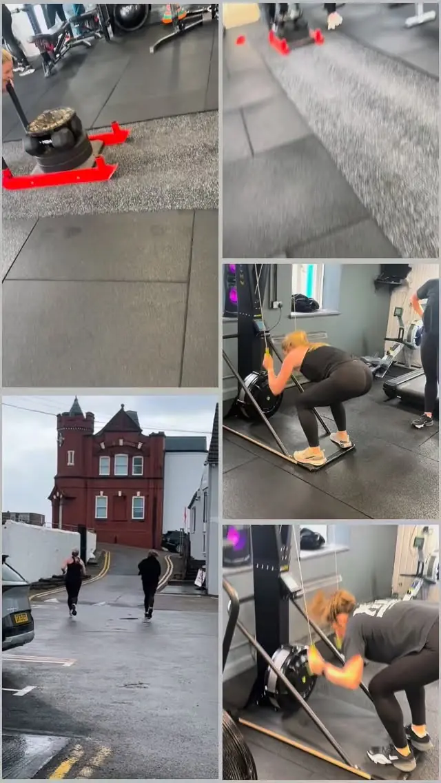 Danielle and Rochelle putting in HYROX work
