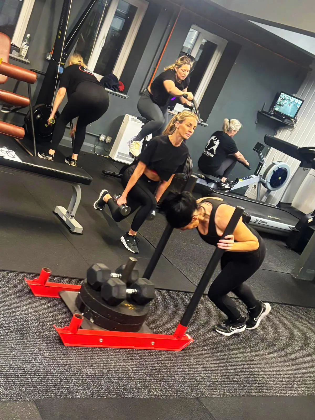 Small group training session at Box & Burn Gym